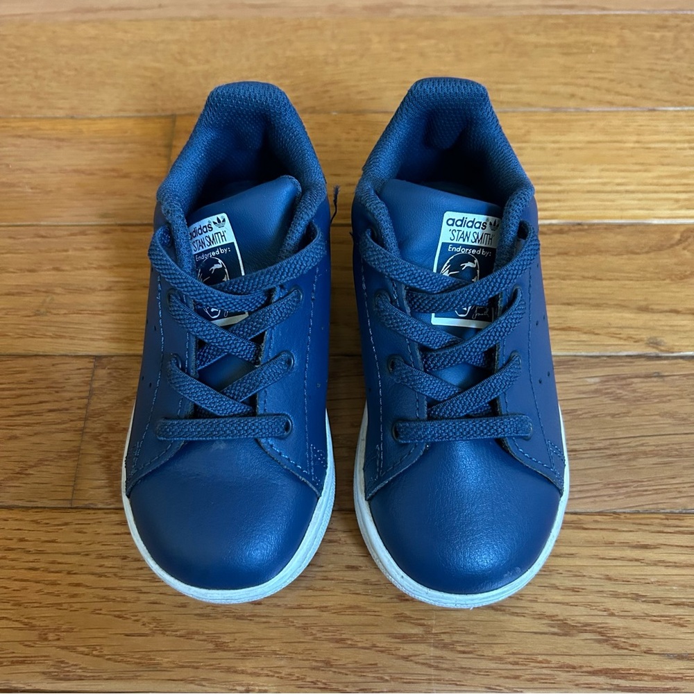 Adidas Original Stan Smith Toddler Boys Dark Blue Sneakers, Size 7K
